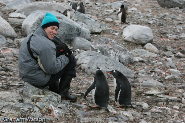 Robyn with Gentoo Penguins